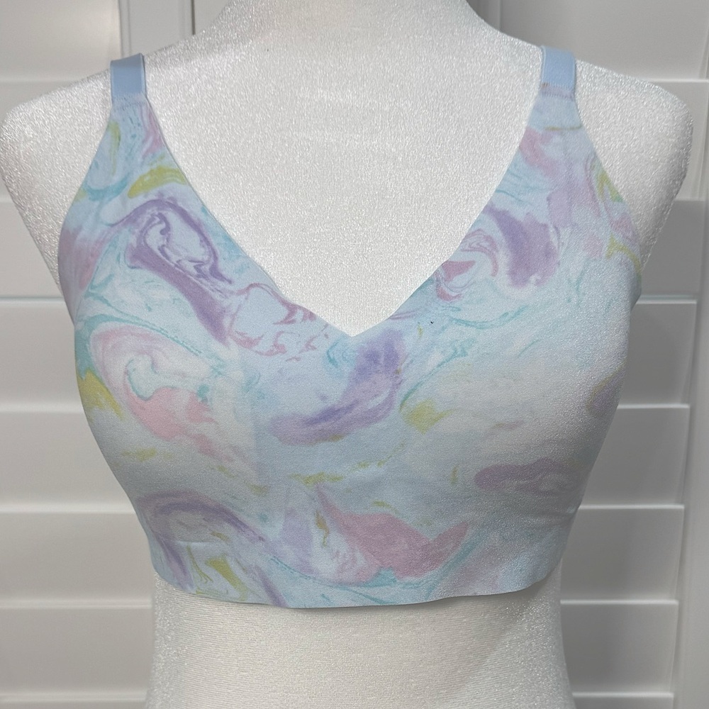PINK Victoria’s Secret pastel paisley bralette size L (A1)